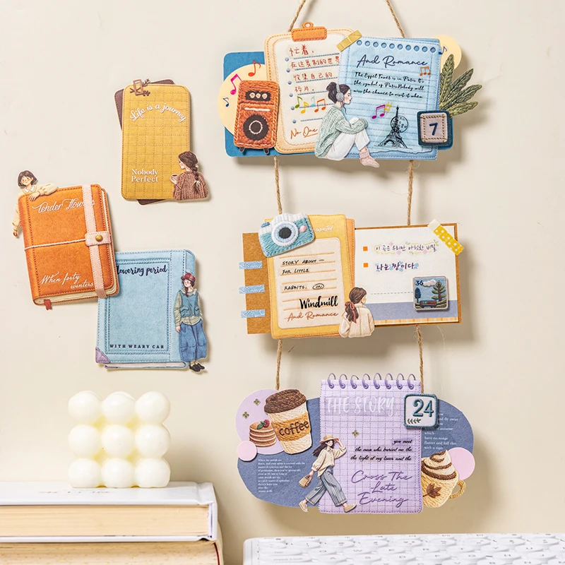 12pcs Dreams Between Books Series Read Theme Sticker DIY Junk Journal Scrapbook Diary Card Collage Decorative Stationery Sticker