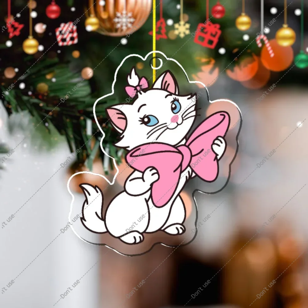 Christmas Anime Charm Christmas Series Charm Gold Thread The Aristocats 8cm Acrylic Mary Cat Bedroom Holiday Gift