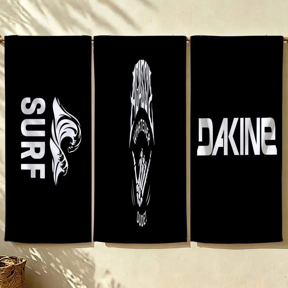 Toalla de playa marca D-Dakine, toalla de baño absorbente de secado rápido para nadar, gimnasio, camping, actividades al aire libre.