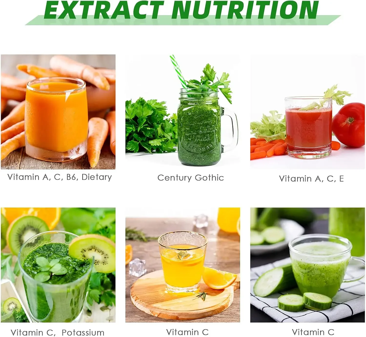 冷圧野菜と果物のジューサー、栄養豊富なセロリ、遅い咀嚼機、緑の葉