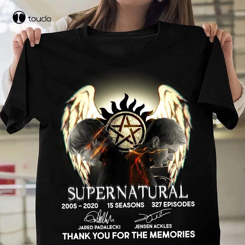 

Supernatural Tv Show Black Unisex T-Shirt, Thank You For Memories Shirt yellow shirt