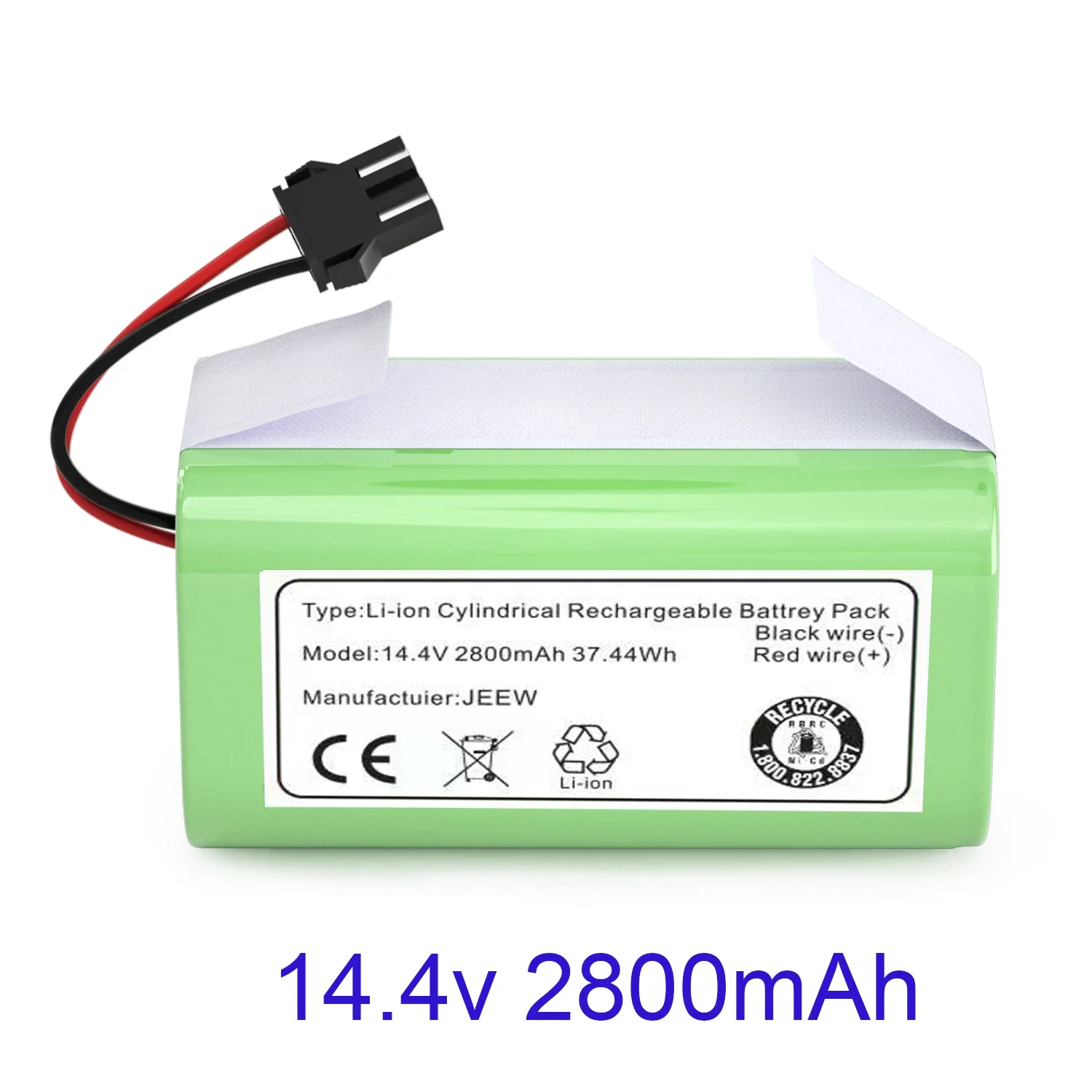 

14.4V 6800mAh Li-ion Battery Compatible with Eufy RoboVac 11 11S 15C 15T 12 30 35C Conga 990 1090 1190 Deebot N79 DN622