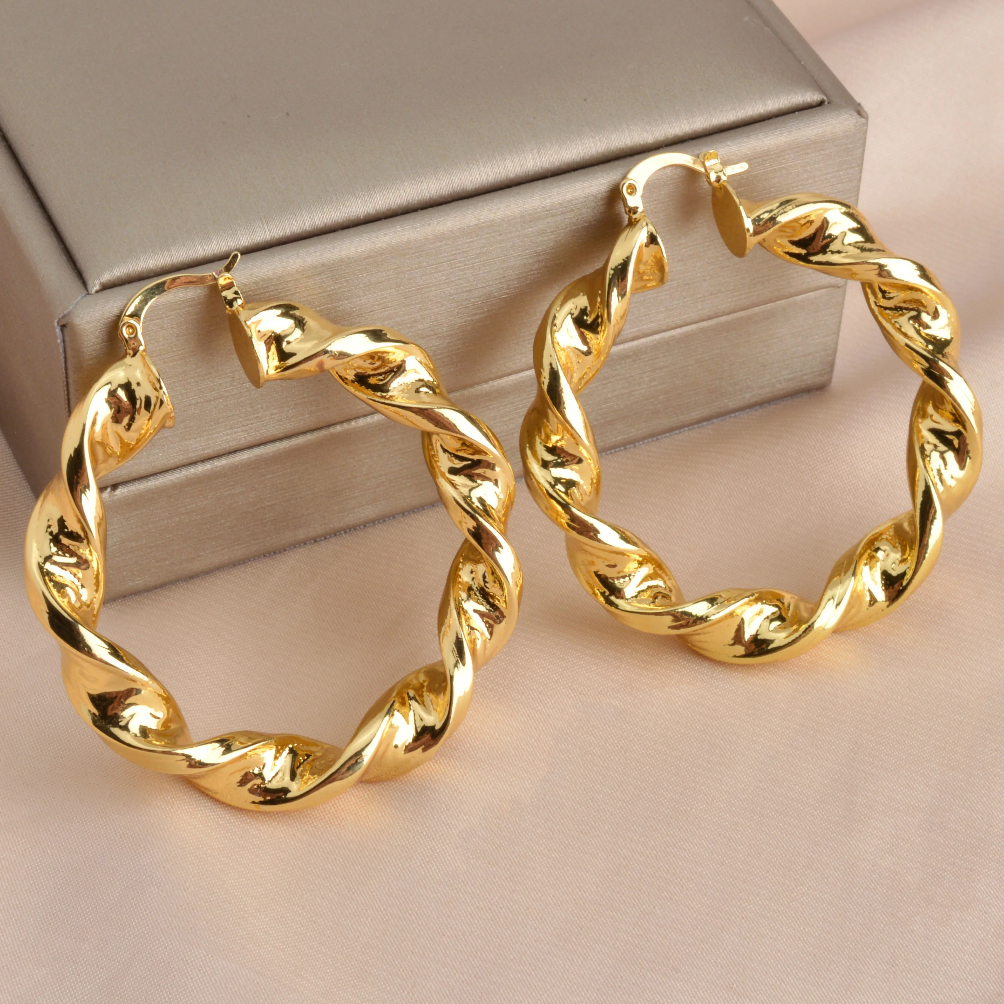 Gold Color Twist Ho… - image