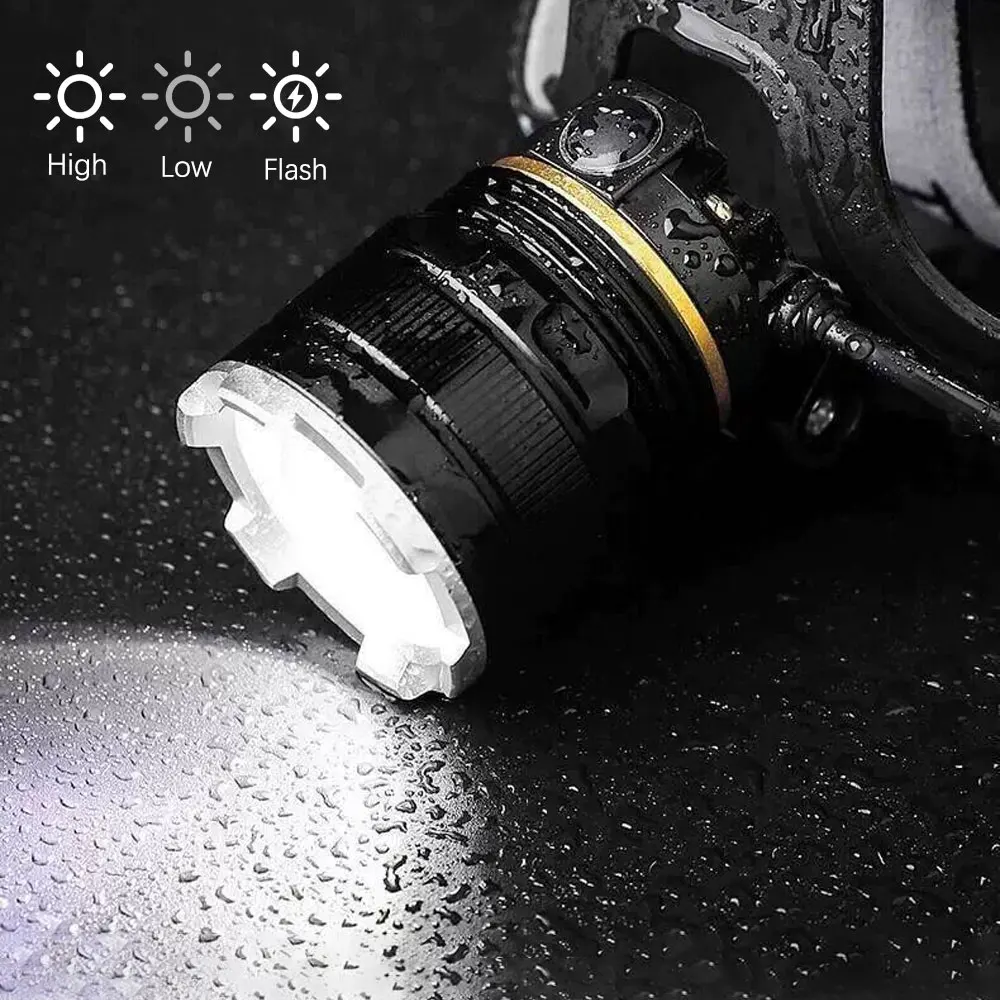 High Powerful Zoomable Sensor Headlamp Super Bright Outdoor Headlight torch Flashlight USB 18650 Flash Lamp Fishing Light