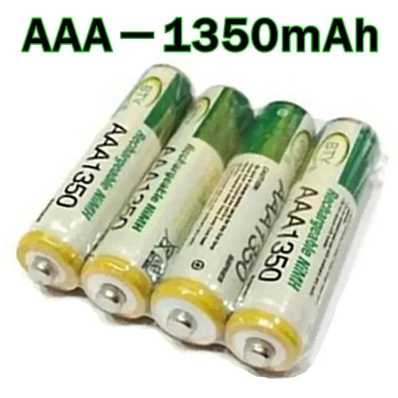 Aa1350 baterai isi ulang 1800mAh, kapasitas AAA NI-MH 1.2 V untuk jam mouse komputer dan mainan