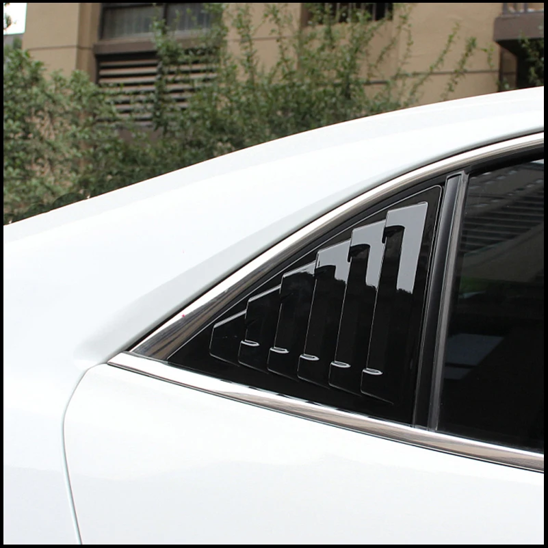 Estilo do carro para chevrolet malibu 2011-2014 janela triangular traseira persianas persiana ventilação capa guarnição acessórios decorativos
