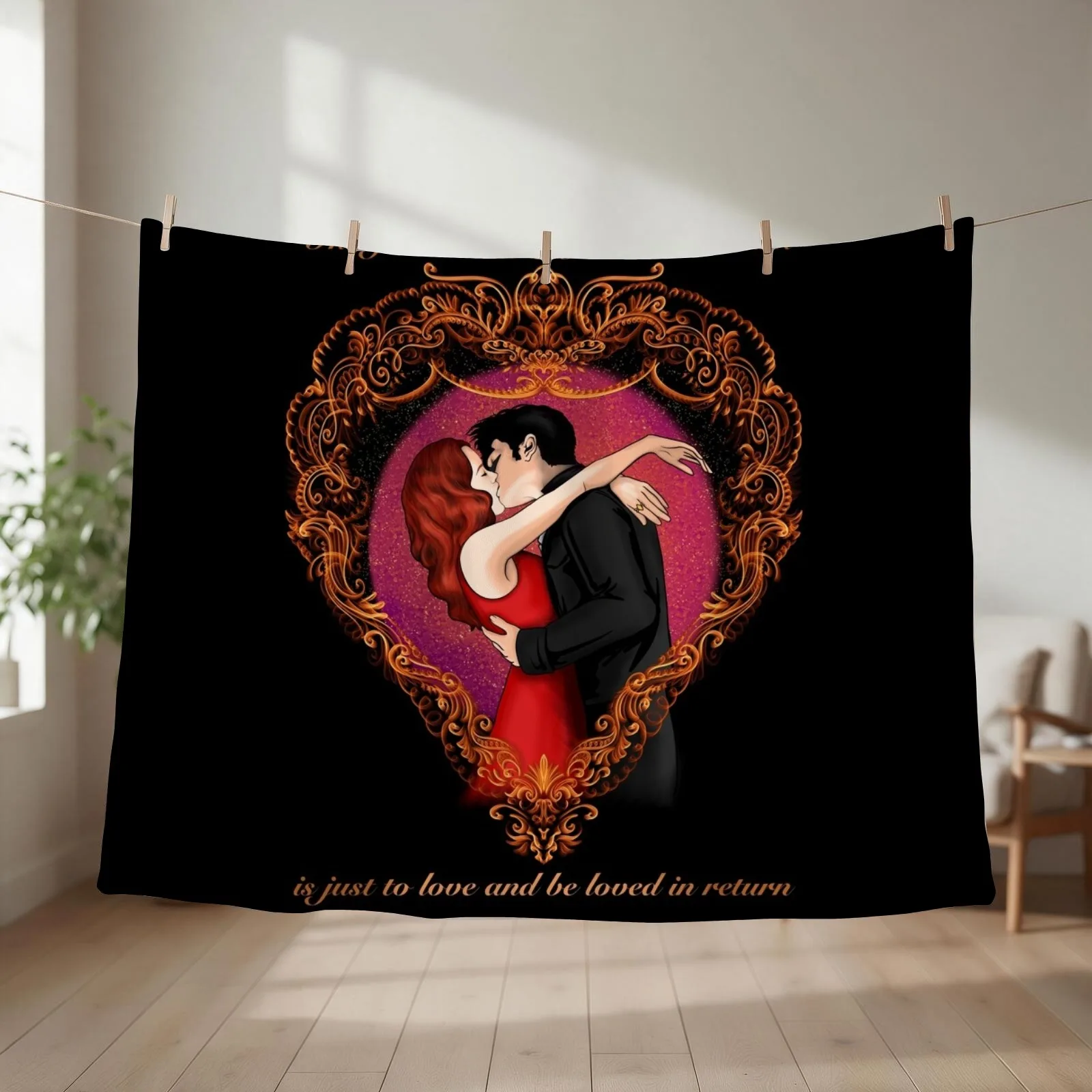 Love and be loved in return Throw Blanket couch cozy soft plush fuzzy picnic outdoor blanket