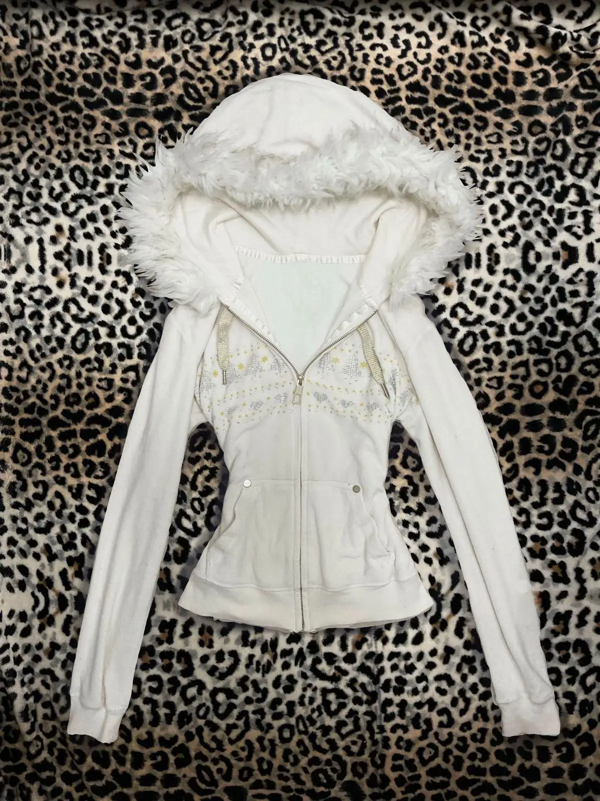 Hoodie Coat Women Punk Hooded Sweatshirt Fur Collar Jacket Zipper Pockets Female Streetwear Vintage Outerwear Spring 2026 - view 5
