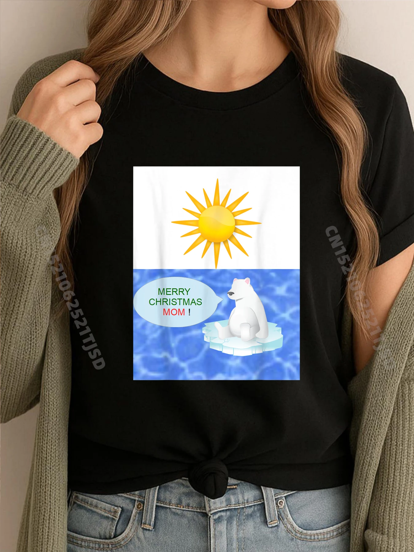 

Женская футболка с Рождеством 100. ℅ Хлопковая мужская одежда в английском стиле