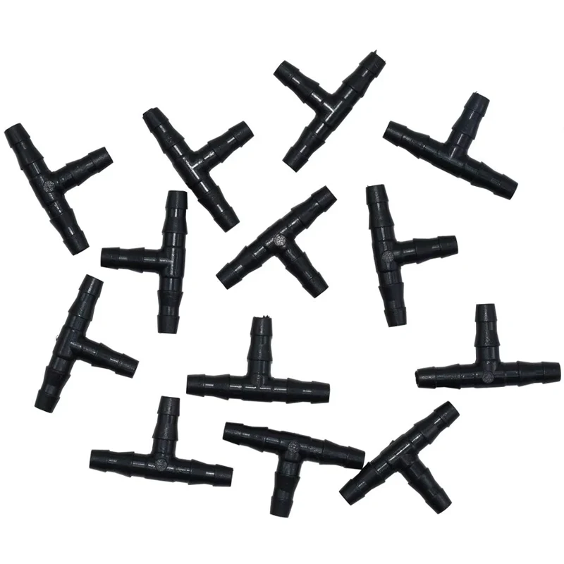 ข้อต่อรูปตัวทีขนาด 1/4 นิ้ว สำหรับระบบน้ำหยด ใช้กับท่อขนาด 4 มม./7 มม. เหมาะสำหรับสวนและโรงเรือน