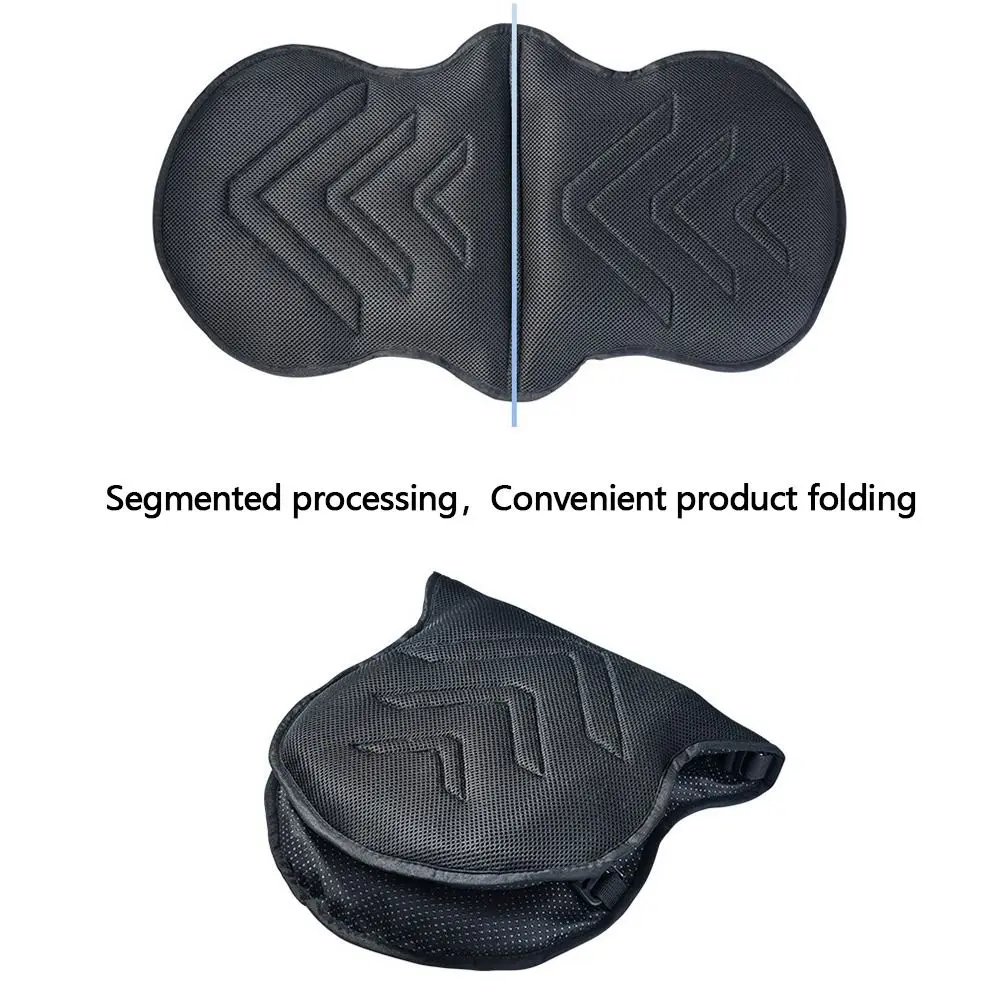 High Elasticity Double Seat Cushion Universal Breathable Seat Pad Cover Shock Absorption Sunscreen Motorbike Pillow Pad