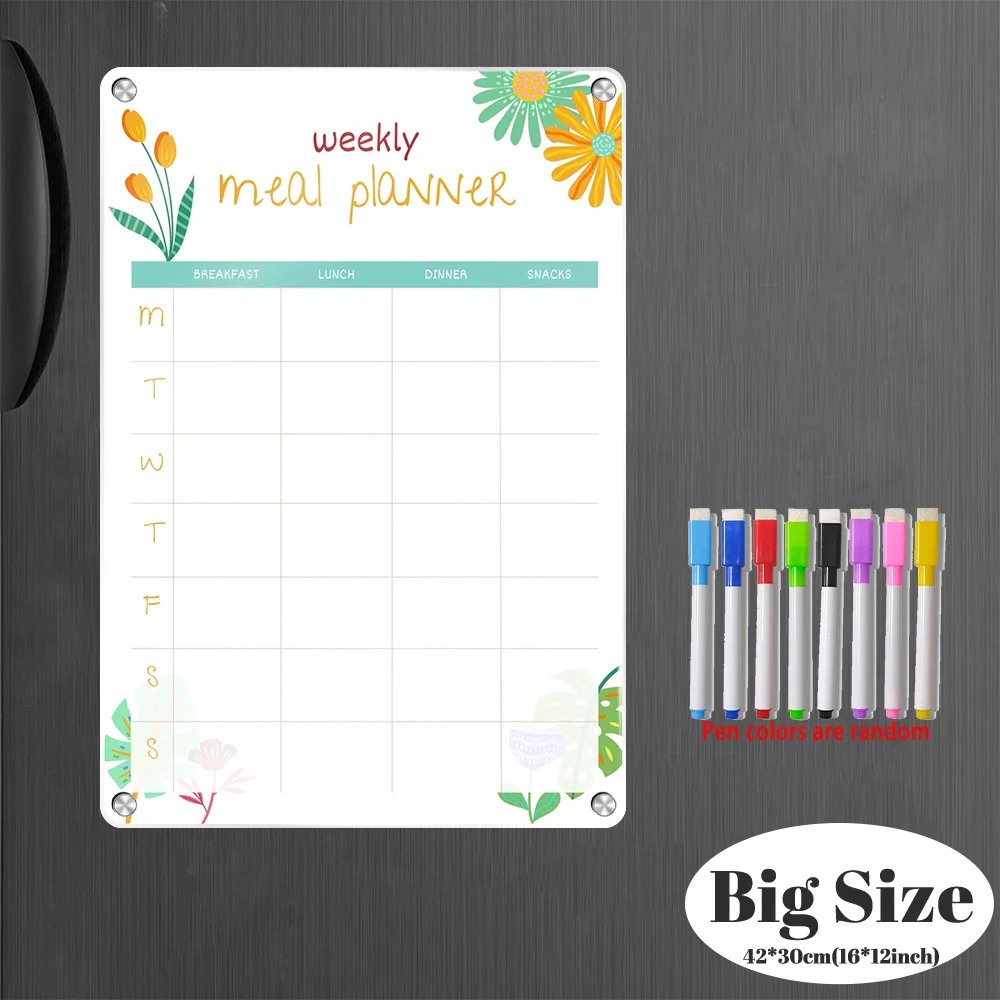 Portable Magnetic Planning Board Measuring 42*30Cm, with 8 Markers,  for Use in Offices, Homes, Schools, And Other Settings