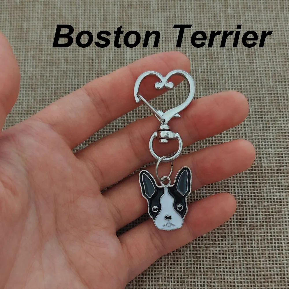 Dog Boxer Keychain Animal Bull Terrier Whippet Rotatable Key Ring Cute Queen Gift