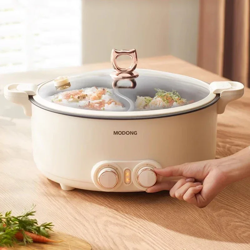 Электрическая кастрюля 8л 2000 Вт, многофункциональная кастрюля с антипригарным покрытием, бытовая электрическая кастрюля-мандаринка, мультиварка 220 В