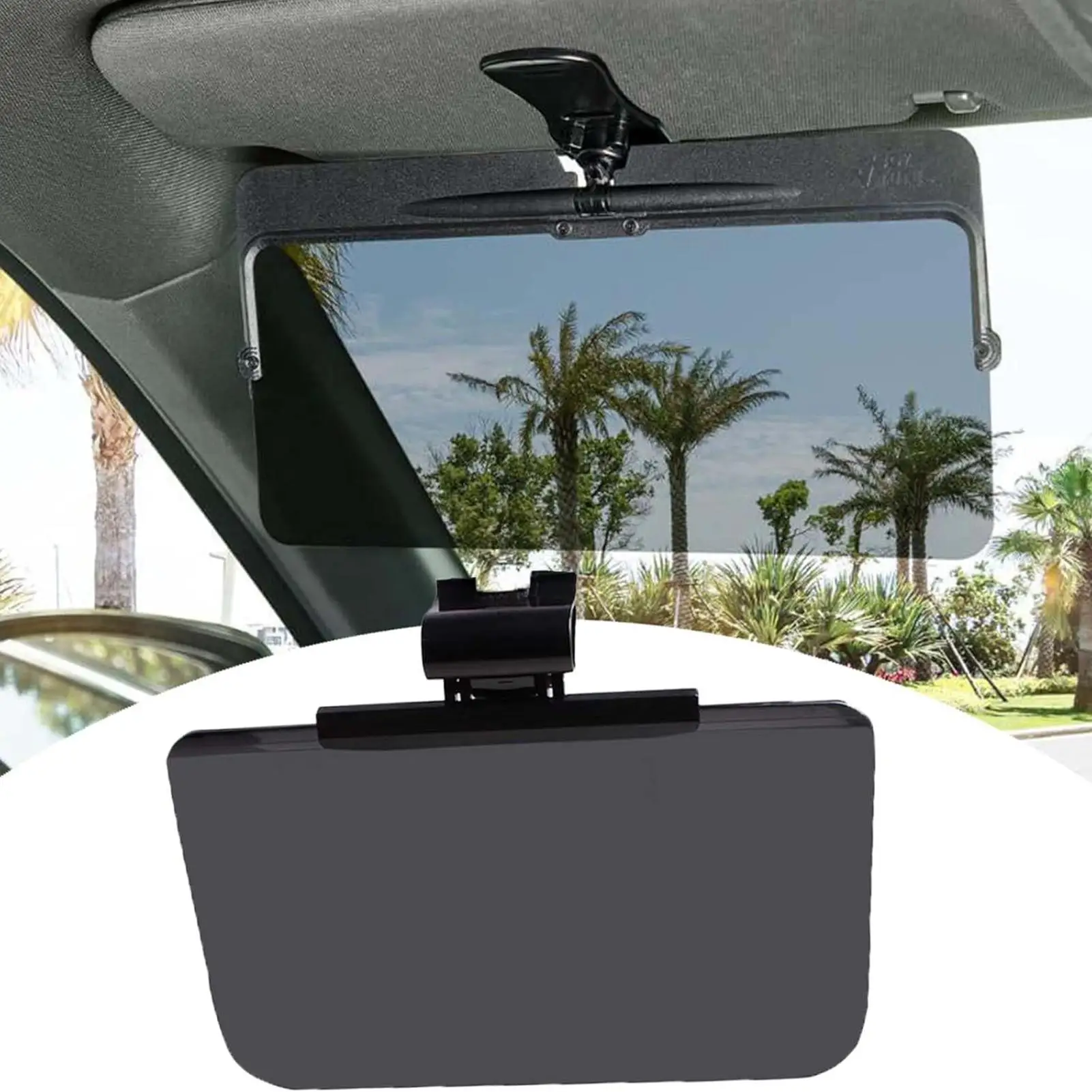 A Car Mounted Anti Glare Mirror, Anti UV Strong Light Vehicle Sunshade, Glass Sunshade Shield Protector for Automotive Vehicles