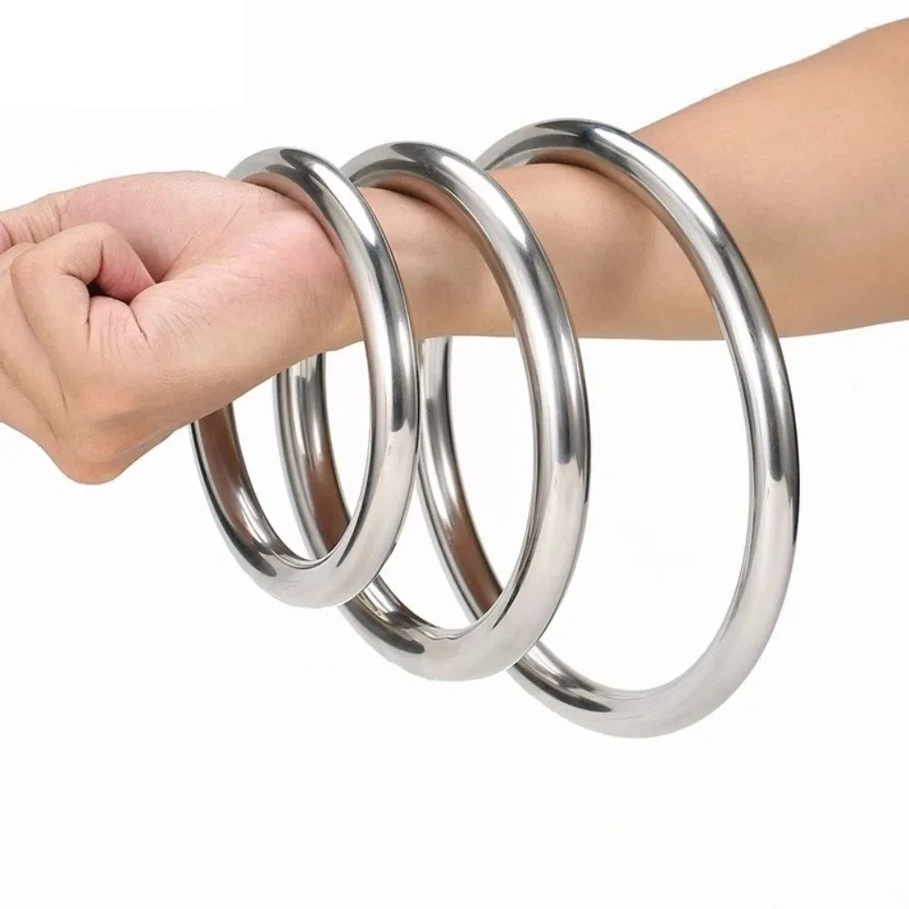 M4 M8 Stainless Steel Rings Rust Resistant Anti Corrosion Yoga Hanging Rings Seamless Smooth Surface O Rings Yoga Training