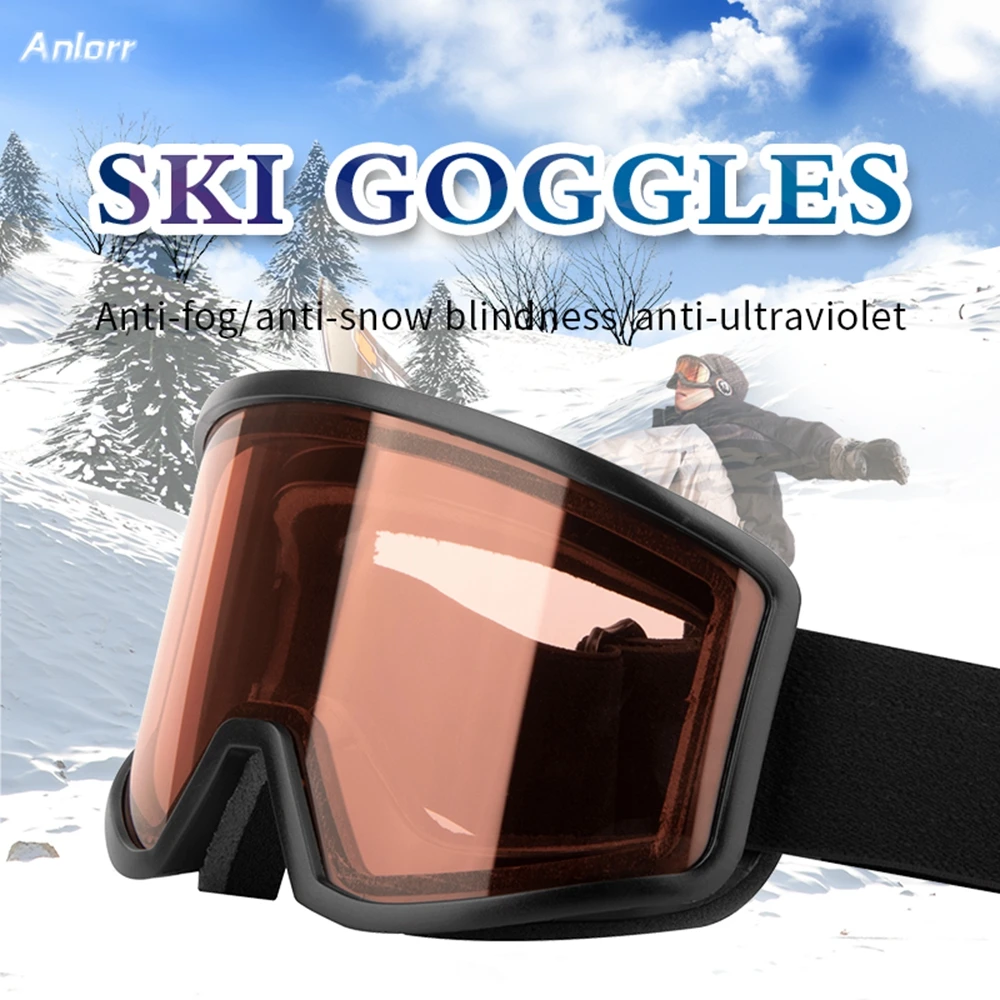 Universal Ski goggles Double-layer Anti Fog Ski Goggles Motorcycle Windproof Goggles UV Resistant Outdoor Sports Hiking Goggles