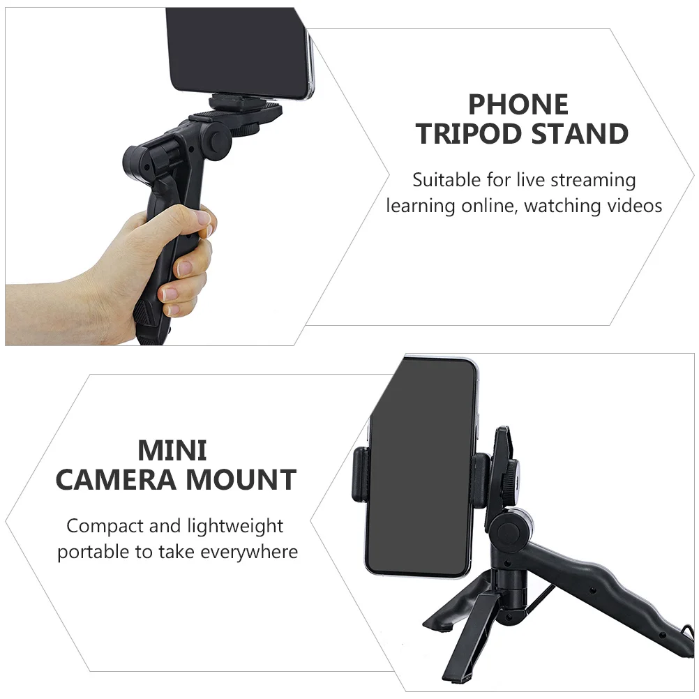 

2Pcs Handheld Tripod for Phone and Camera Mini Tripod Stand Compact Lightweight Foldable Mount for Live Streaming Video Calls