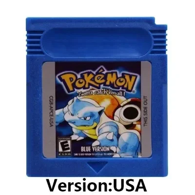 Pokemon Series Video Game Cartucho, GBC Game Console Card, Verde, Prata, Amarelo, Vermelho, Azul, Cristal de Ouro, Multi-Idioma, 16 Bit