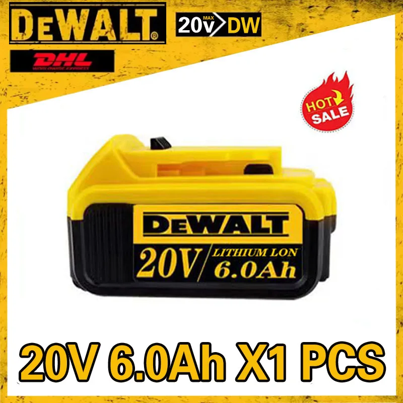 

1-3piece 20V 5.0Ah 6.0Ah DCB200 18650 Replacement Li-ion Battery for DeWalt MAX DCB205 DCB201 DCB203 Power Tool Batteries