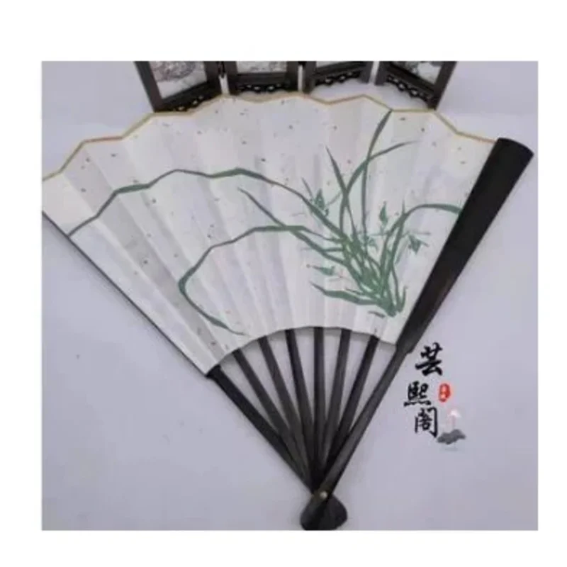 Anime Grandmaster of Demonic Cultivation Nie Huaisang Folding Handheld Antiquity Cool Dance Hand Fan Cosplay Costume Party Props