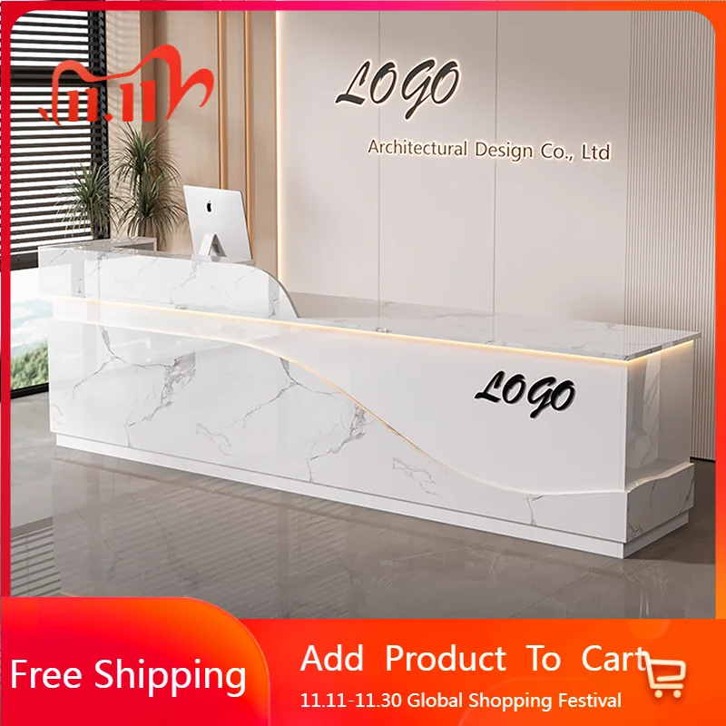 

Minimalist Simple Reception Desks Shop Beauty Luxury Salon Unique Desks Modern Executive Display Comptoire Accueil Furniture