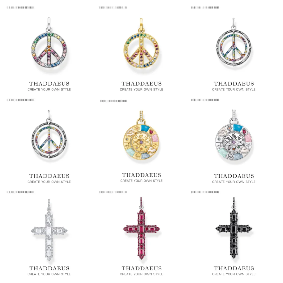 Wheel of Fortune Amulet Magical Lucky Peace Cross Symbols Pendant Jewelry 925 Sterling Silver Women Men Vintage Gift