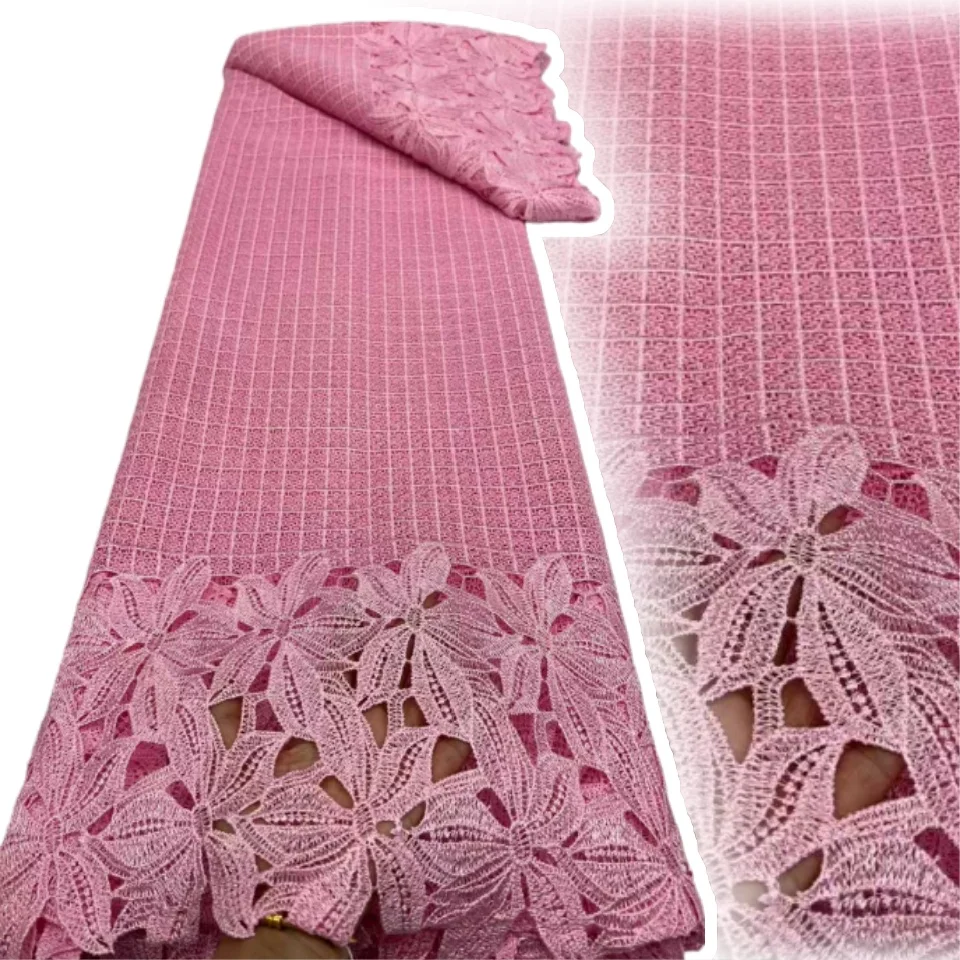 الحليب الأفريقي الحرير الحبل الدانتيل النسيج شمسيّة دانتيل عالية الجودة للذوبان في الماء النيجيري جبر الحبل الأربطة لفساتين حفلات الزفاف 1922 #3