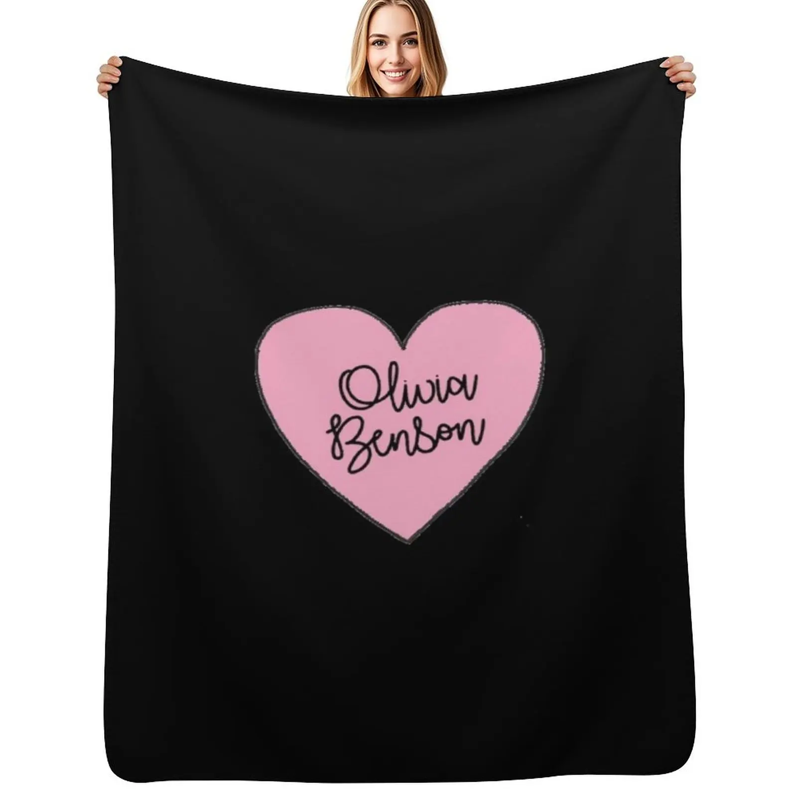

Olivia Benson Heart Sticker Throw Blanket halloween Luxury St Luxury Weighted Blankets