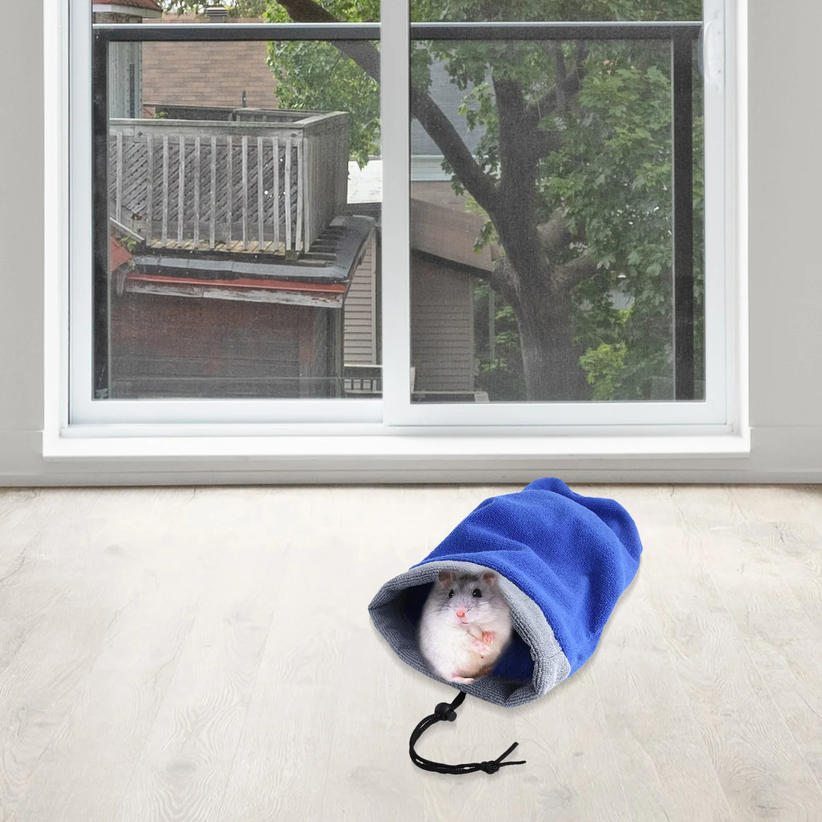 

Pet Bath Towel For Small Animals Fast Drying Absorbent Flannel Bag With Adjustable Drawstring Grooming Robe For Ferret