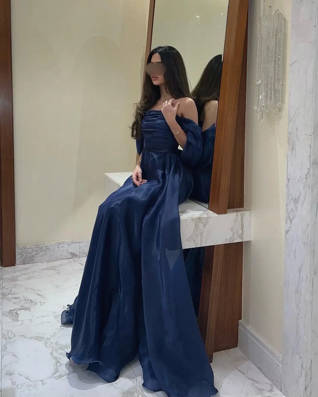 Customized  High Quality Exquisite Strapless A-line Draped Tulle Formal Occasion Gown Robe De Soiree Dubai Luxe ドレス שמלת נשף