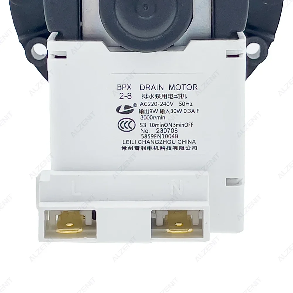 Suitable For LG Washing Machine Drain Pump Motor BPX2-8 BPX2-7 AC220-240V 50Hz 30W 3000r/min 5859EN1004B Washer Drainage Parts