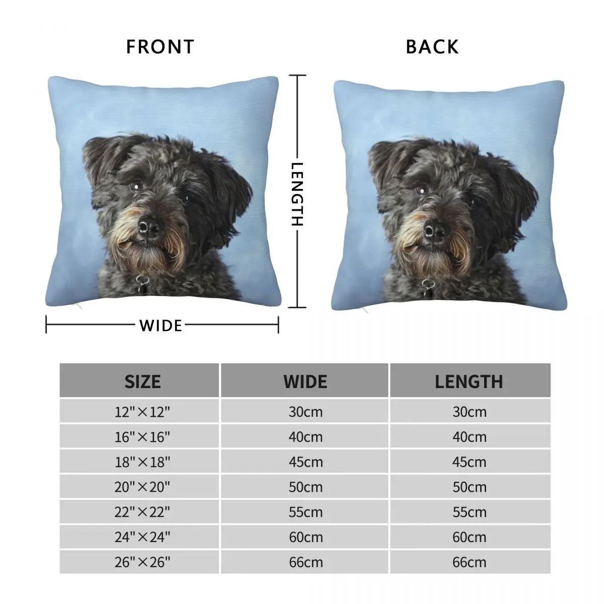 Bella The Schnoodle Pillowcase Polyester Linen Velvet Creative Zip Decor Pillow Case Car Cushion Cover