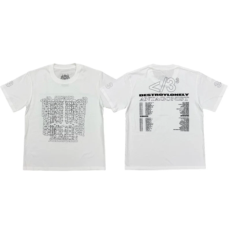 New Men Destroy Lonely Antagonist Tour Merch T Shirts T-Shirt Hip Hop Skateboard Street Cotton T-Shirts Tee Top US size E199