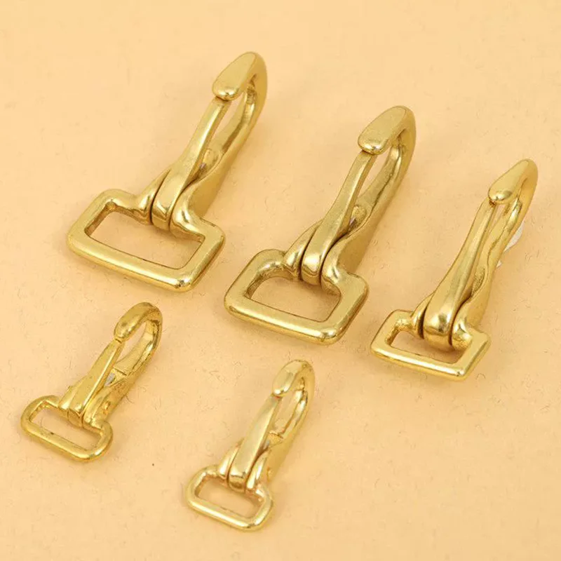 

1-5Pcs Brass Carabiner for Bag Halter Backpack Shoulder Strap Snap Hook Dog Collar Trigger Clip Clasp Harness Hardware Fastener