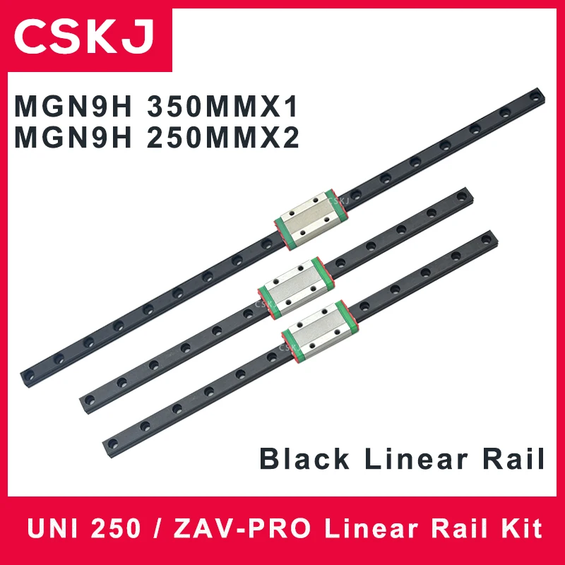 MGN9H 350MM MGN9H 250MM Linear Rail MGN9H Black Linear Rails UNI 250 ZAV-PRO Linear Rail Kit