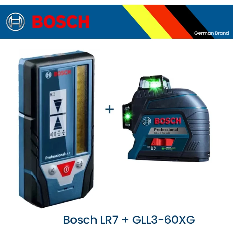 Bosch LR7 Professional Red Green Laser Level Meter Rangefinders 3D 3-Planes 12 Line Beam Gradienter Projection Diastimeter