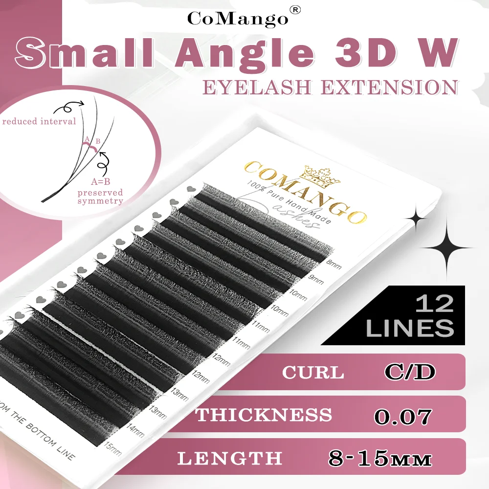 

Narrow Opening 3D W Eyelashes Extension B/C/D Curl Super Natural Soft Premade False Eyelashes Mix Tray Fast Shipping Makeup