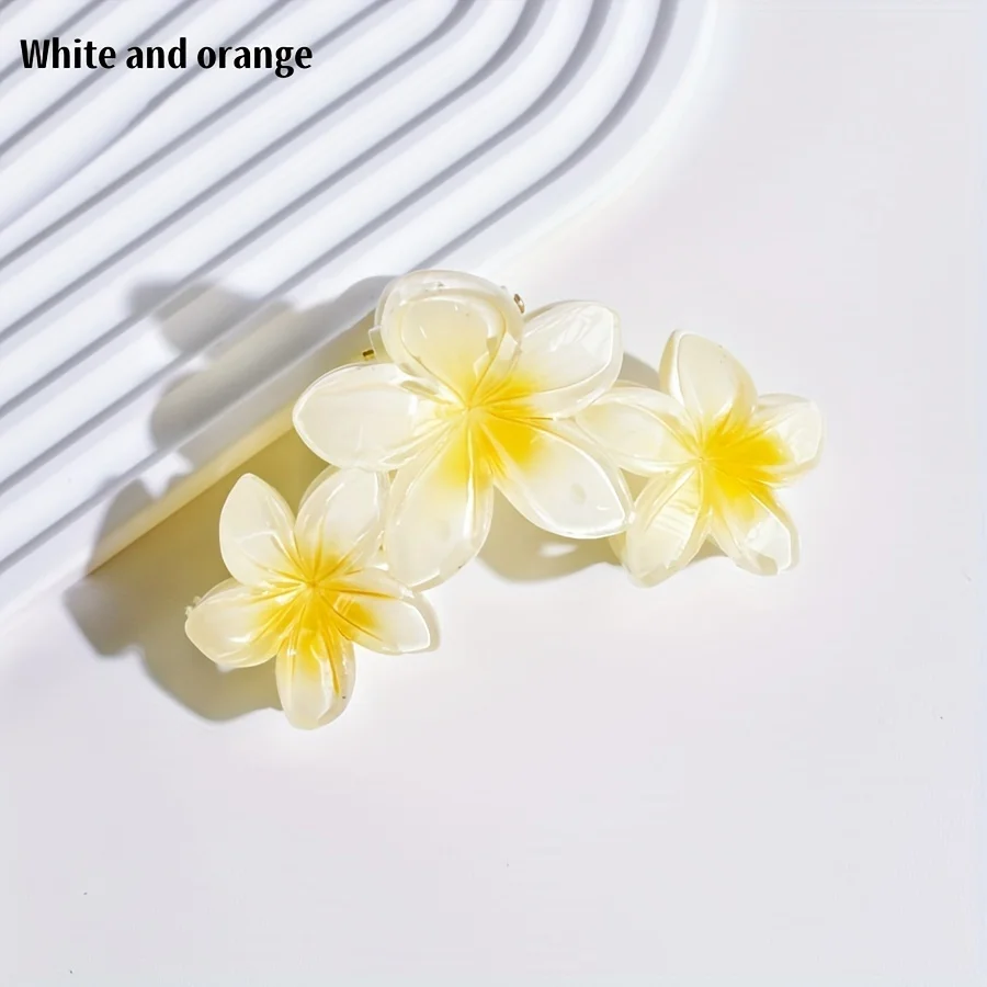 مجموعة واحدة من مشبك شعر على شكل زهرة متباينة الألوان للسيدات يوميًا بمشاهد مختلفة تستخدم شعرًا كثيفًا وشعرًا رقيقًا كهدية للعطلات شعر مانع للانزلاق #4