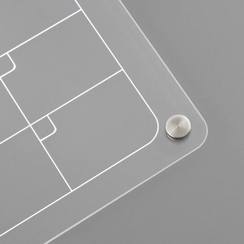 Klarer Acryl magnet für Kühlschrank 9 x13in wöchentlicher Karton trocken abwisch barer Kühlschrank für wieder verwendbaren Planer mit trocken abwisch baren Markern