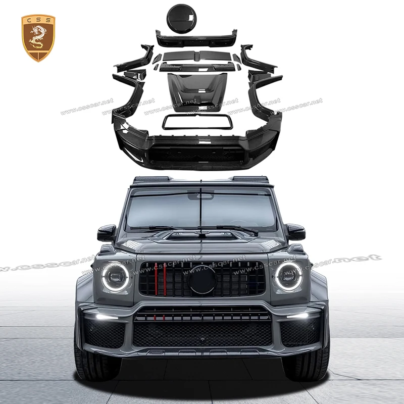 For Benz G Class W465 BB G800 Style Dry Carbon Fiber Front Rear Mudguard Low Fender Splash Protector Spare Tire Cover Bodykits