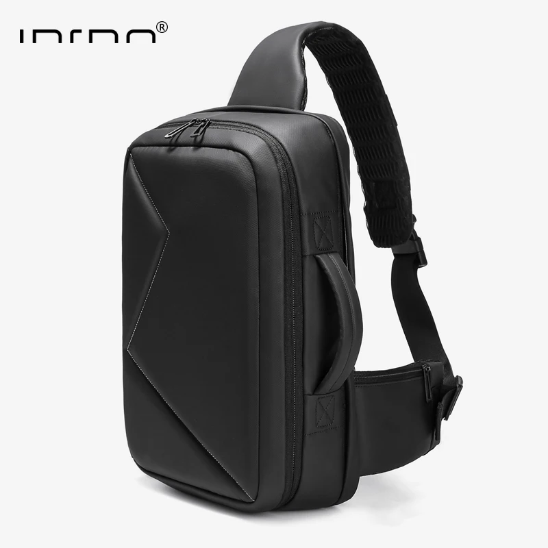 inrnn Men Large Capacity Chest Bag 13 inch Laptop Shoulder Bag Male Waterproof Sling Messenger Bags Man Chest Pack Crossbody Bag