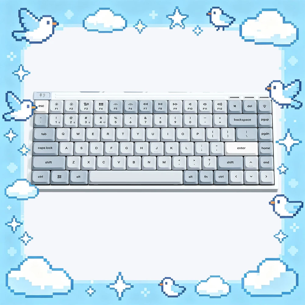 SKN Bifang Ultra Mechanical Keyboard Low Profile Tri Mode Wireless Dual 8K Gasket Quiet Slim Gaming Office Keyboard for PC Mac