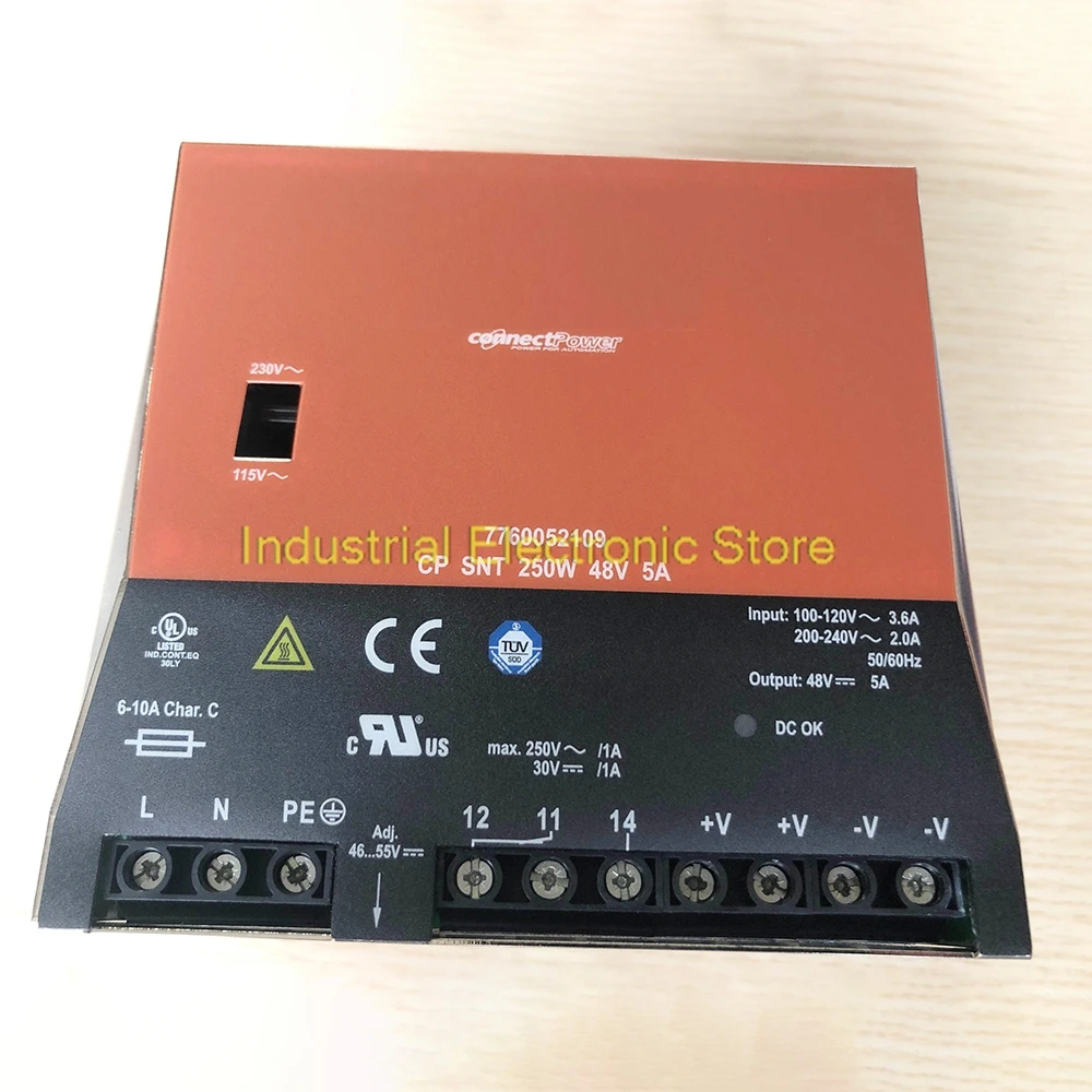 

Новый блок питания CP SNT 250 Вт, 48 В, 5 А для Weidmuller 7760052109