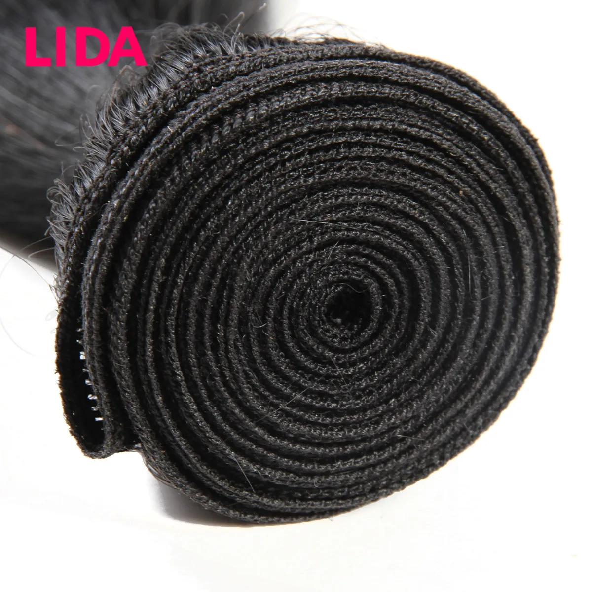 Human Hair Bundles Black Color Straight Human Hair Non-Remy Chinese Double Weft Hair Weaving One Bundle Deal