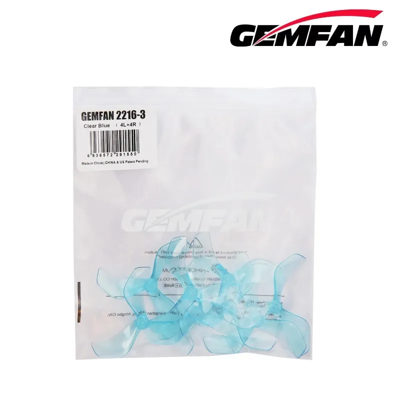 Gemfan 2216 Hélice de 3 aspas para DJI O3 Unidad de aire Drones FPV Material de PC de 7,4 pulgadas CW/CCW Tiempo de vuelo extendido Bajo ruido