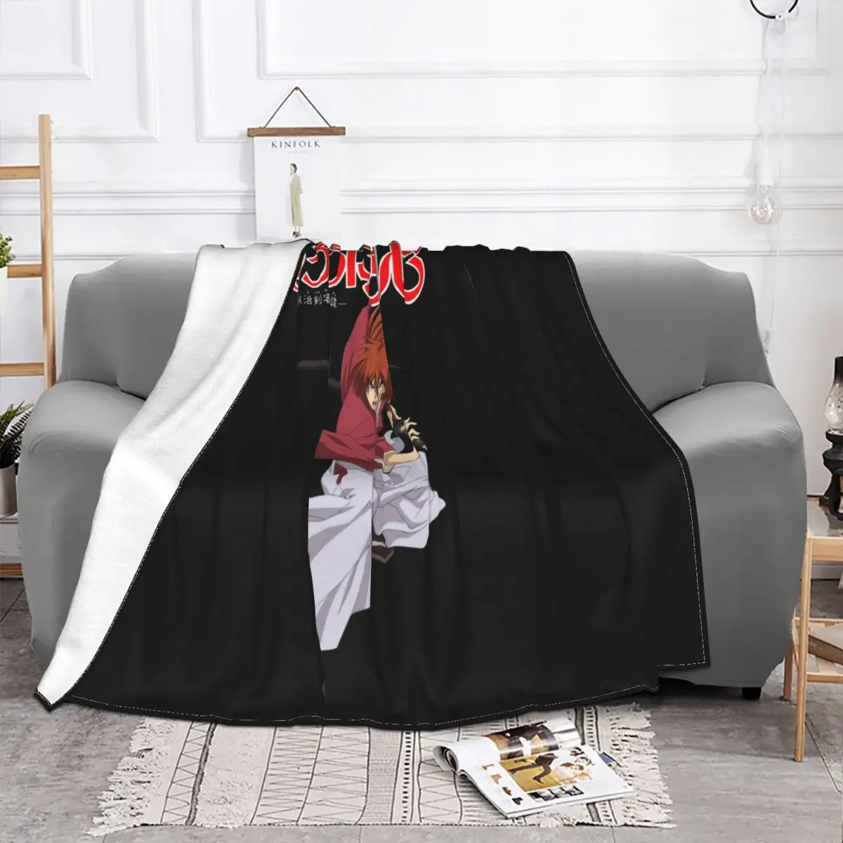 Samurai X 4 Cool Rap Cute Crewneck Movie Western Style High Quanlity 2021 Unisex Personality Throw Blanket