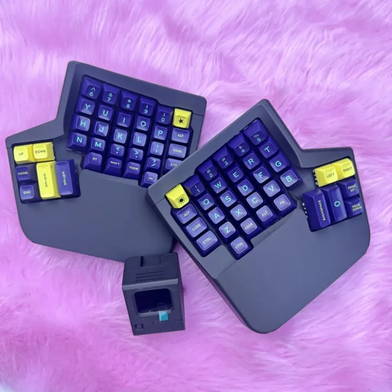 Kinesis Ergo 360 Split Keyboard Kit Curved Hotswap Wireless Advantage Keyboard 2.4G Dongle Vial Mechanical Keyboard Game Teclado