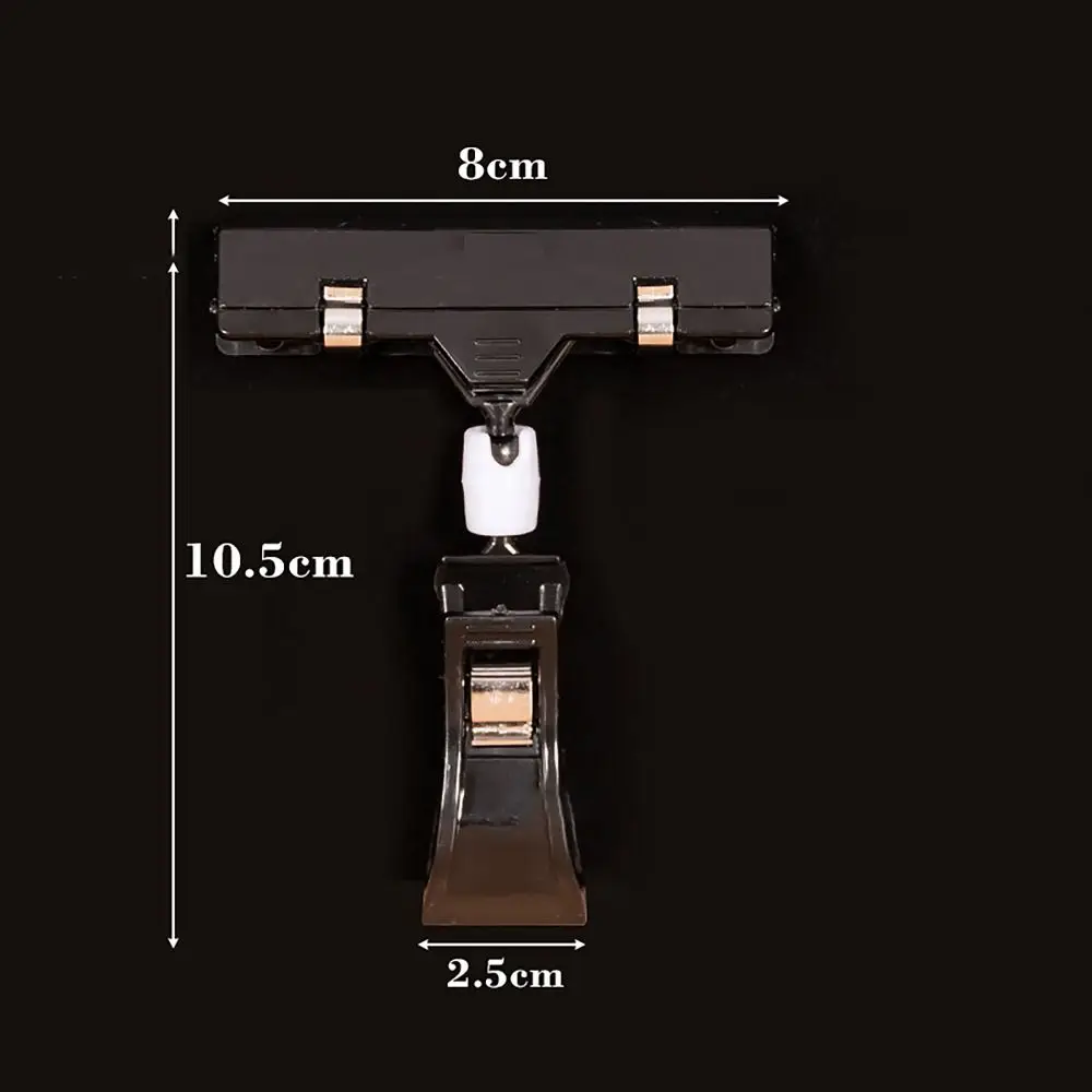 360° Rotation Price Label Tag Clip Large Opening Plastic Price Sign Displayer Multifunctional Shelf Clamp