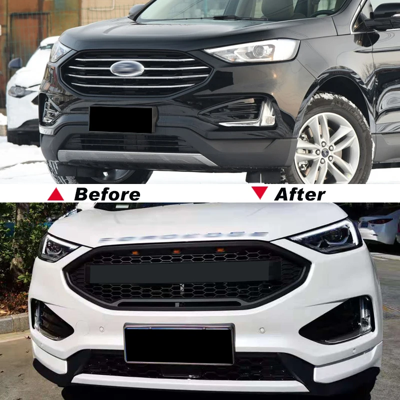 Fit For Ford Edge 2019-2022  modification Front  Grille W/LED Racing grill
